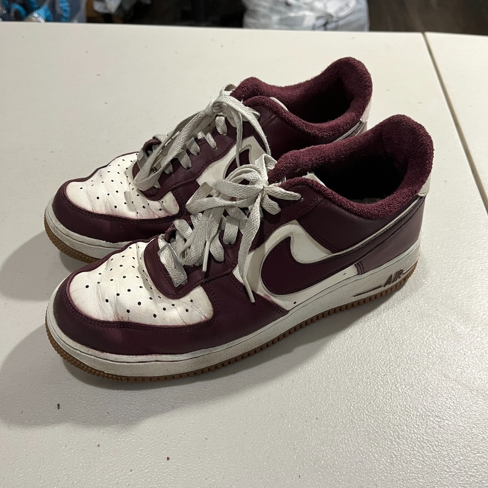 Nike Air Force 1 Sneaker Men's 9 Low College Pack Night Maroon Sail DQ7659-102